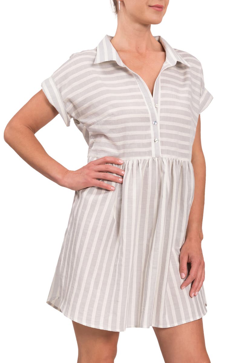 Everyday Ritual Gina Stripe Cover-Up Tunic, Alternate, color, Charleston Stripe