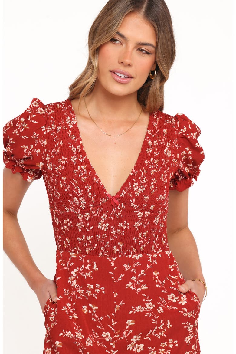 Herring Floral Print Wide Leg Jumpsuit, Alternate, color, RED