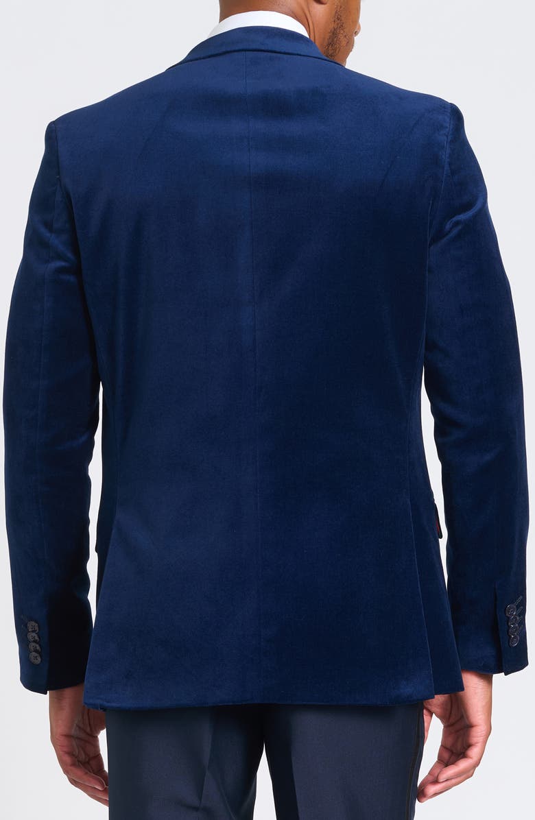 SAVILE ROW CO Velvet Blazer, Alternate, color, Navy