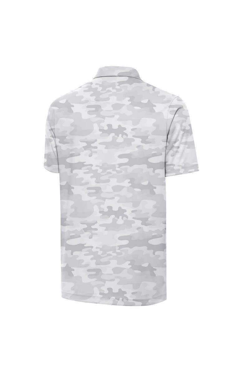 ANTIGUA Men's Antigua White Miami Dolphins Anthracite Logo Collide Polo, Alternate, color, White