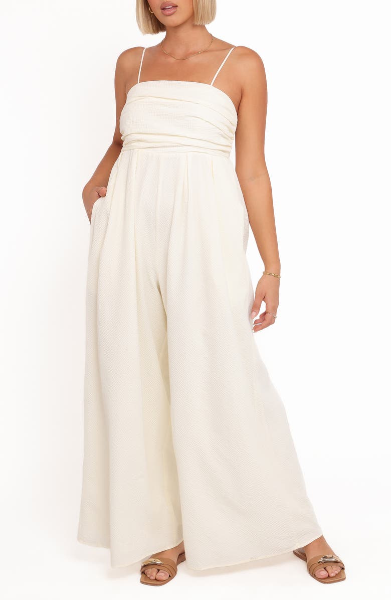 Petal & Pup Priscilla Flowy Wide Leg Jumpsuit, Main, color, Butter