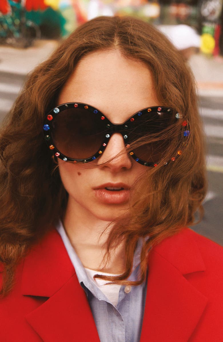 Kate Spade New York zya 55mm gradient round sunglasses, Alternate, color,