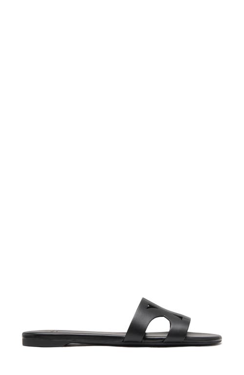 Kate Spade New York Duo Smooth Leather Slide Sandal In Black