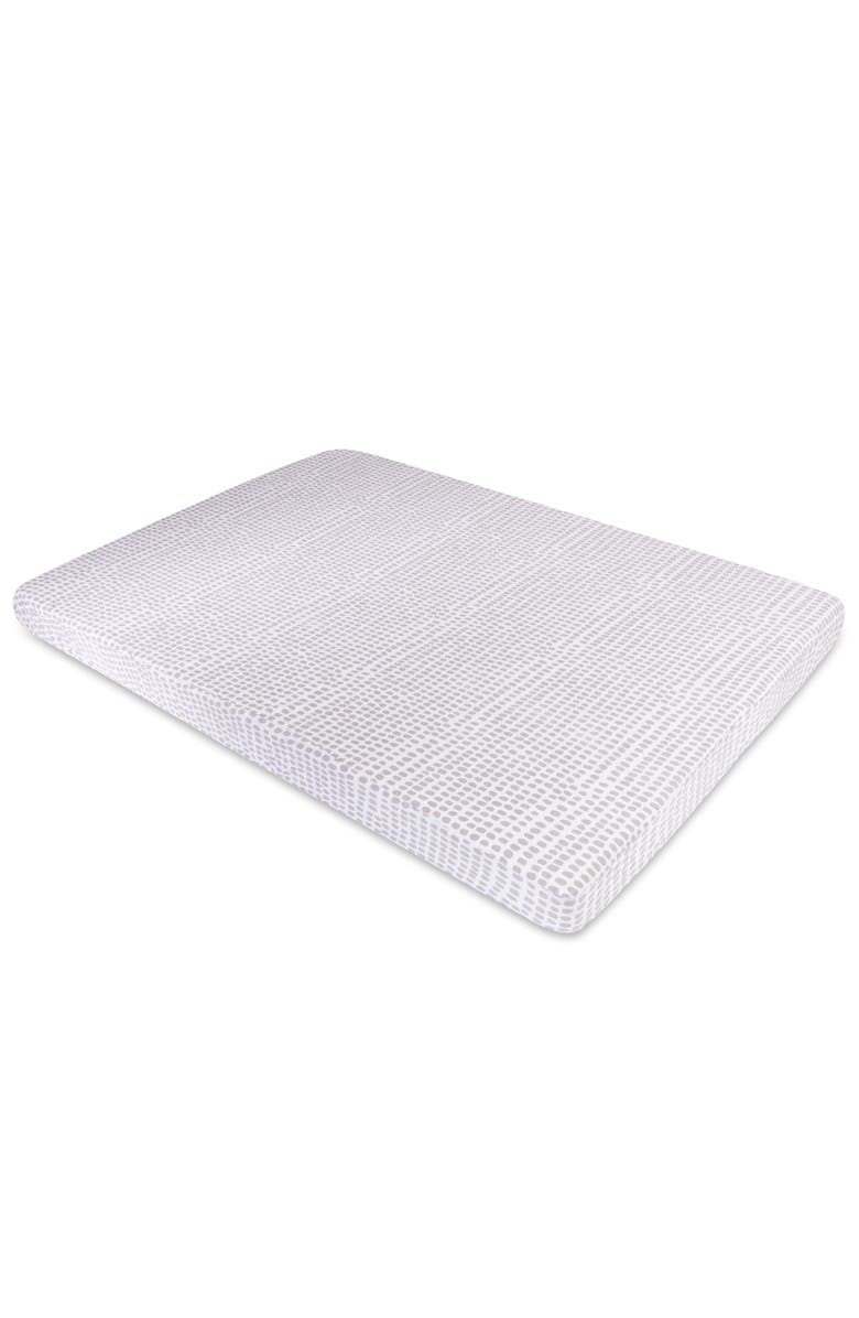 Ely's & Co. Baby Fitted Waterproof Pack N Play | Mini Portable Crib Sheet Set 2 Packs, Alternate, color, Taupe Stripes & Splash