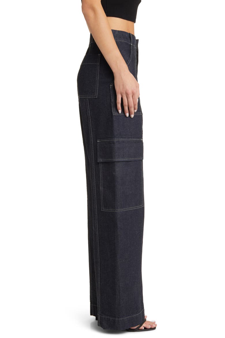 x EmRata Amia Wide Leg Cargo Jeans, Alternate, color, PRINCE ST
