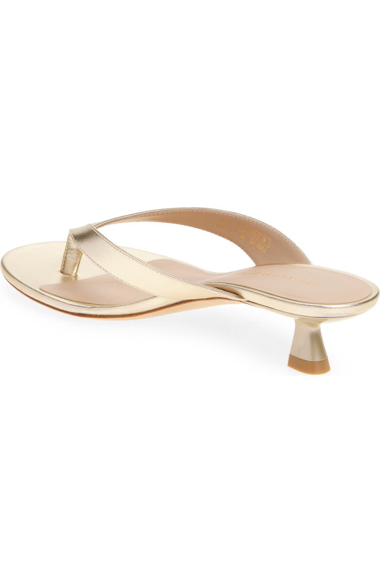 Stuart Weitzman Rio Kitten Heel Sandal, Alternate, color, Light Gold