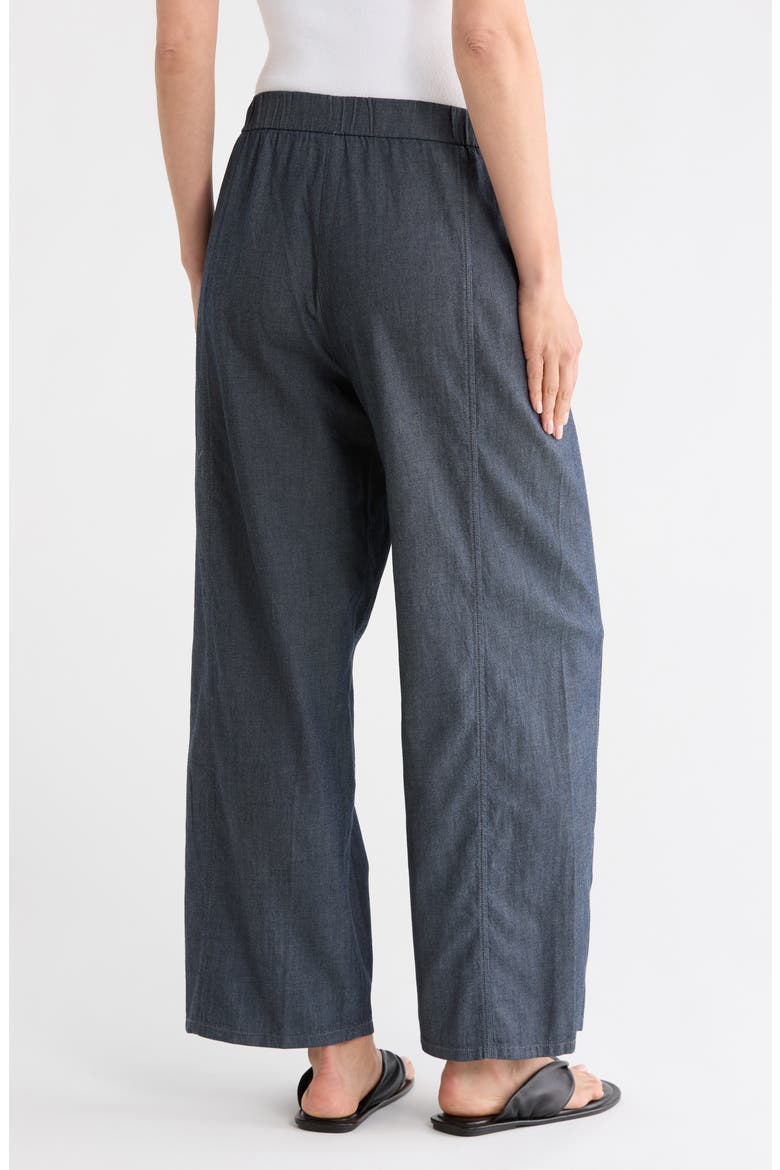 Organic Cotton Twill Ankle Wide Leg Pants, Alternate, color, DENIM