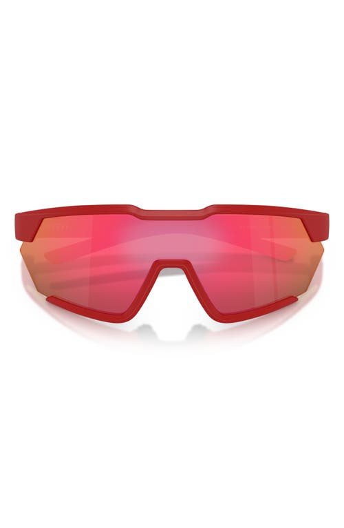 Scuderia Ferrari 41mm Irregular Sunglasses In Matte Red