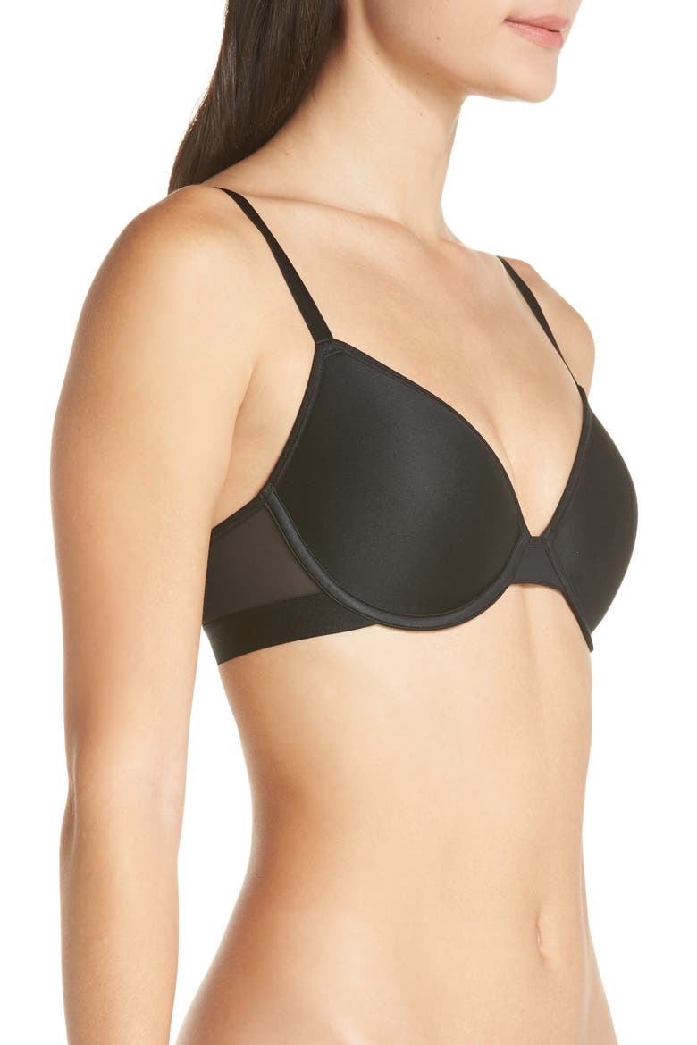 Molded Underwire Bra, Alternate, color, BLACK