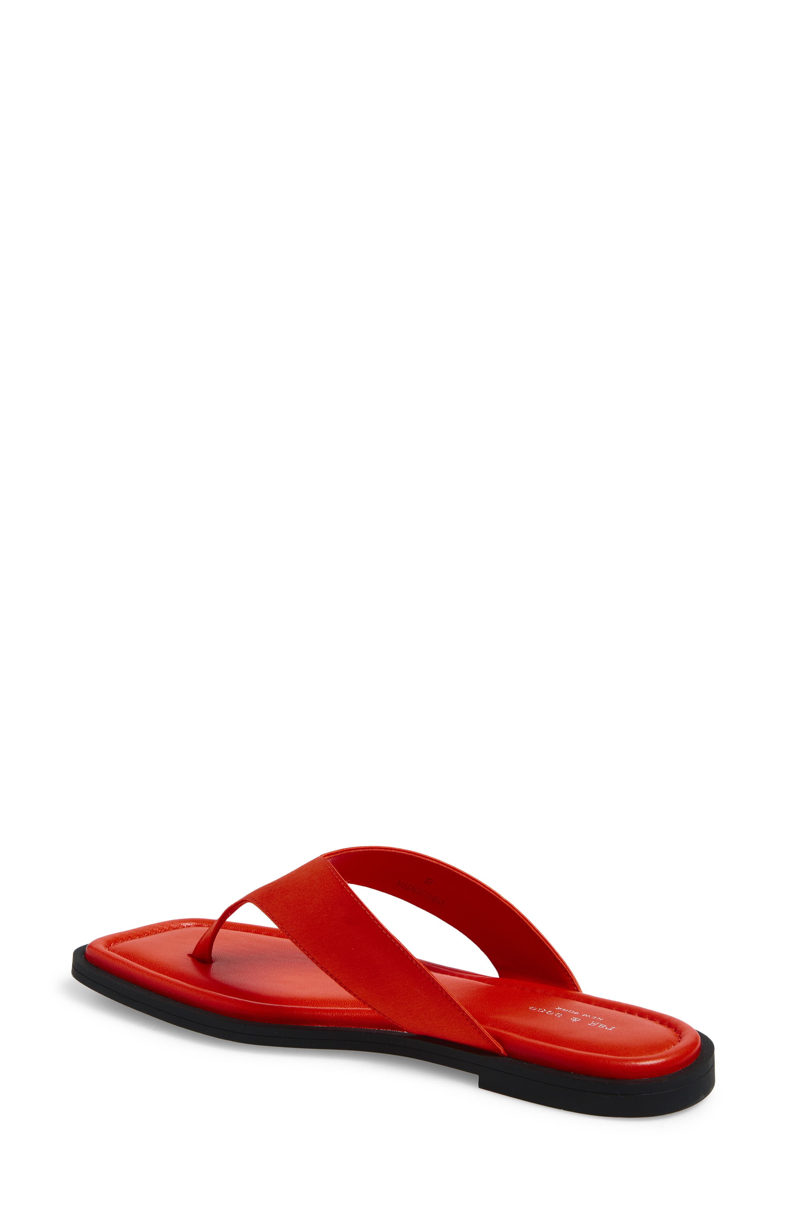rag & bone Gracie Flip Flop, Alternate, color, Red Satin