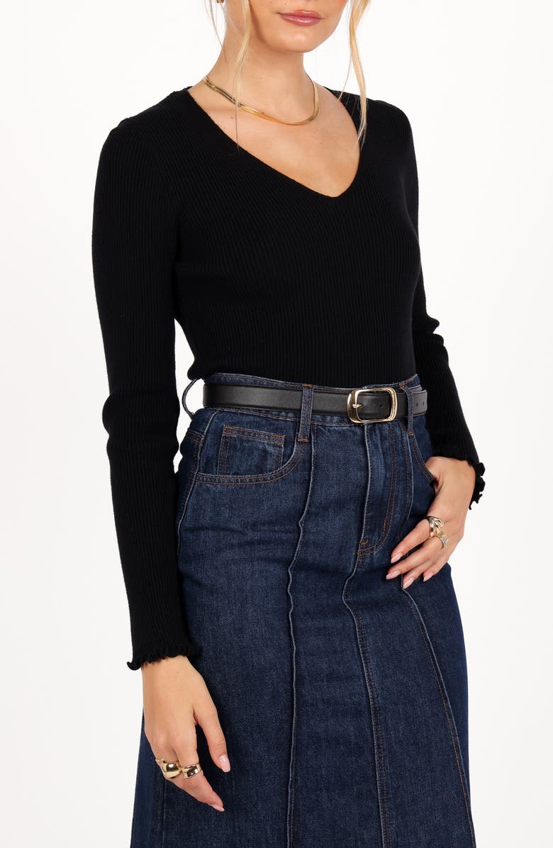 Petal & Pup Kirsten Rib Top, Alternate, color, Black