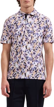 Bugatchi Hendrix Floral Pima Cotton Polo