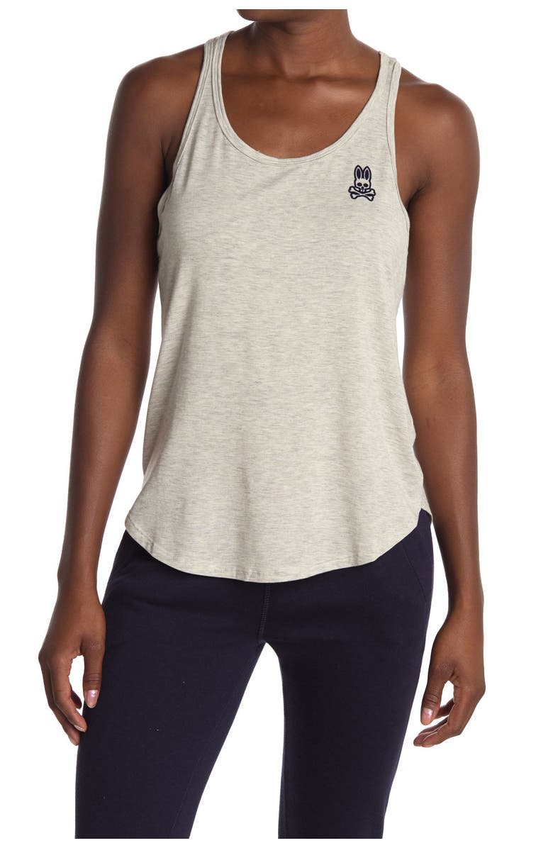 Psycho Bunny Logo Racerback Tank, Alternate, color,