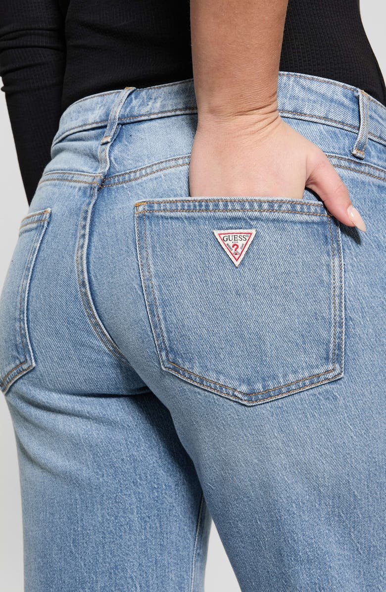 GUESS Low Rise Distressed Slouchy Straight Leg Jeans, Alternate, color, 