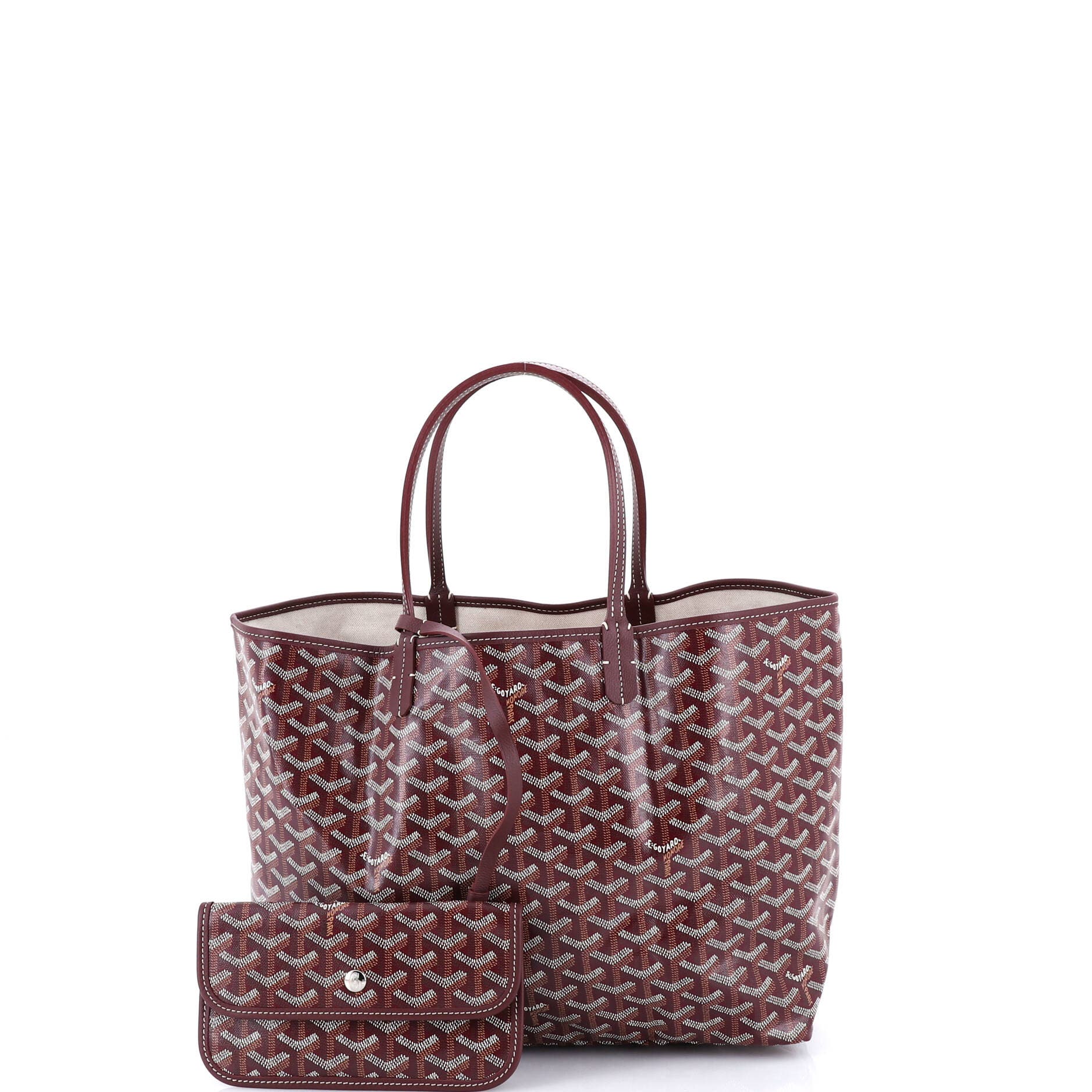 Pre-Owned Goyard Saint Louis Tote Coated Canvas PM, Alternate, color, Red