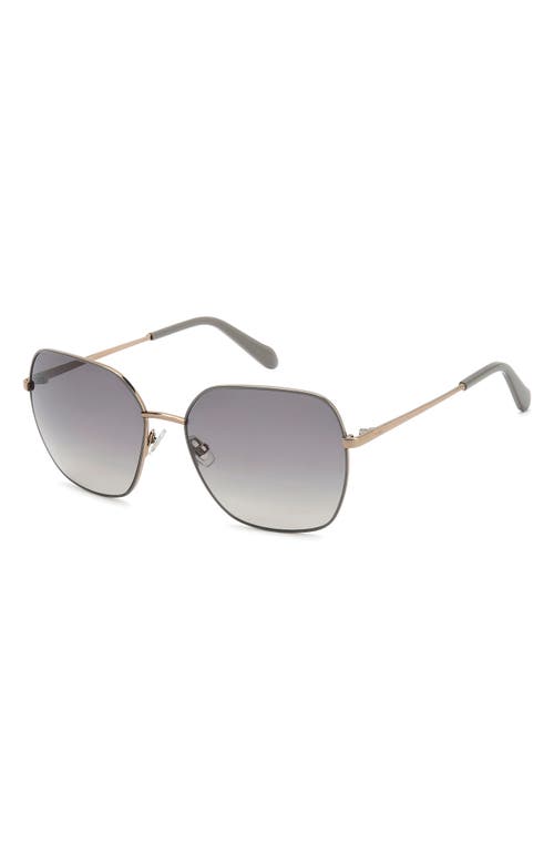 Fossil 59mm Square Sunglasses In Gray