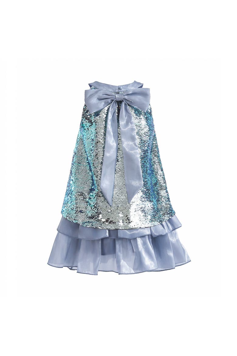 Sylvara Sequin Ruffle Skirt Set, Alternate, color, Blue