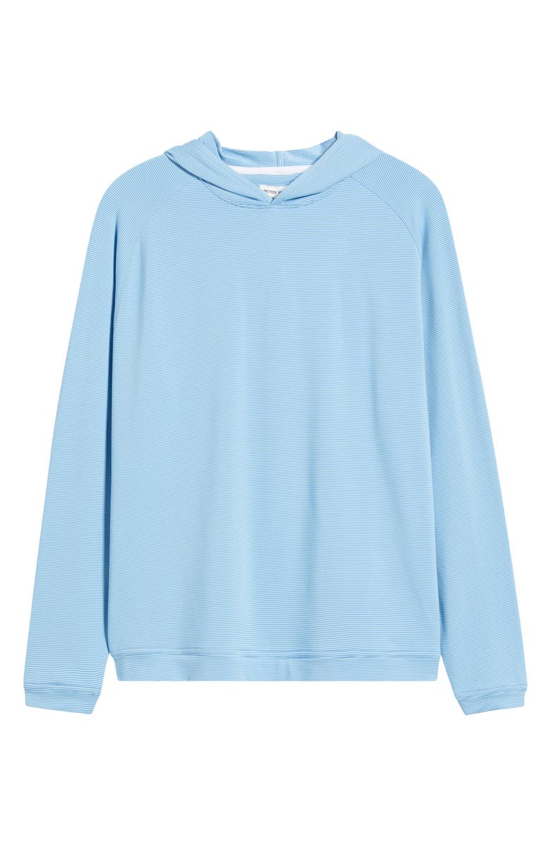 Peter Millar Pine Sugar Stripe Performance Hoodie, Alternate, color, Evening Tide