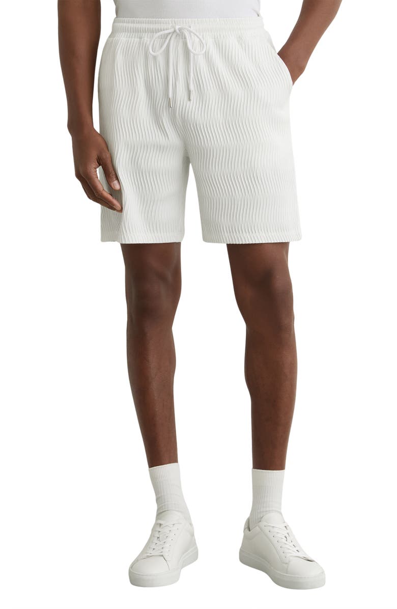 Reiss Alvo Drawstring Shorts, Main, color, White