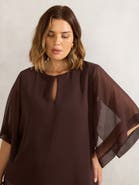 Live Unlimited Keyhole Overlay Blouse