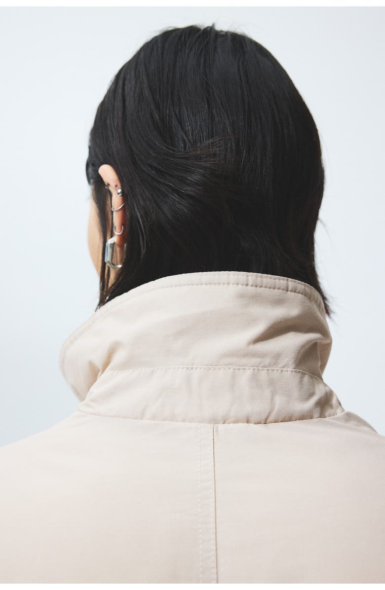 H&M Padded Bomber Jacket, Alternate, color, Light Beige