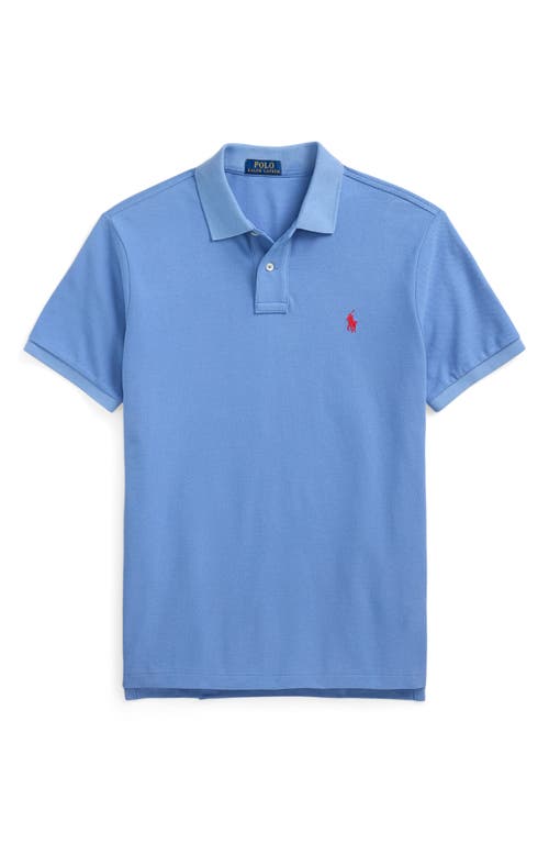 Polo Ralph Lauren The Iconic Solid Blue Cotton Piqué Polo