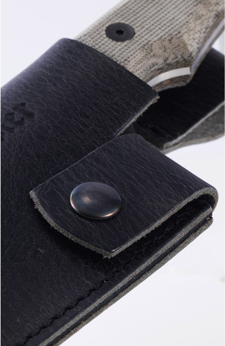 Messermeister Overland Chef 8 inch Camp Knife Leather Sheath Black, Alternate, color, Overland