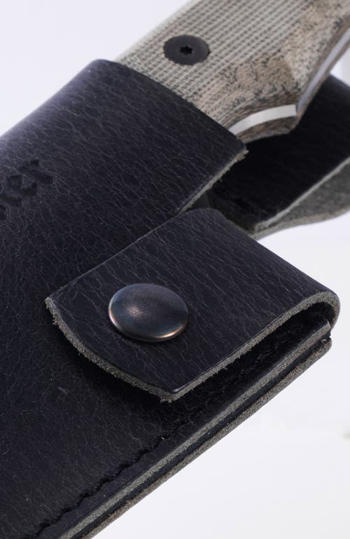 Messermeister Overland Chef 8 Inch Camp Knife Leather Sheath Black In Black