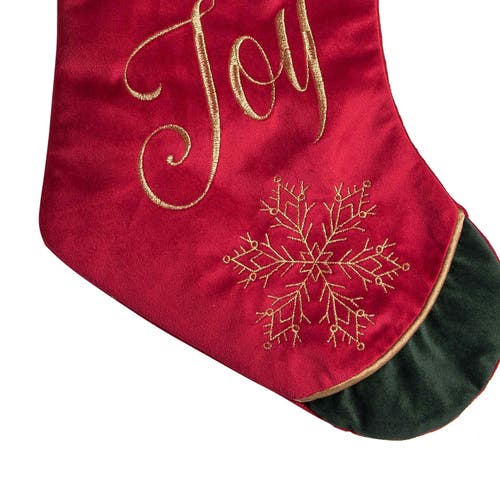 C & F Home C&f Home 8.5" X 20" Snowflake "joy" Premium Christmas Stocking In Gold