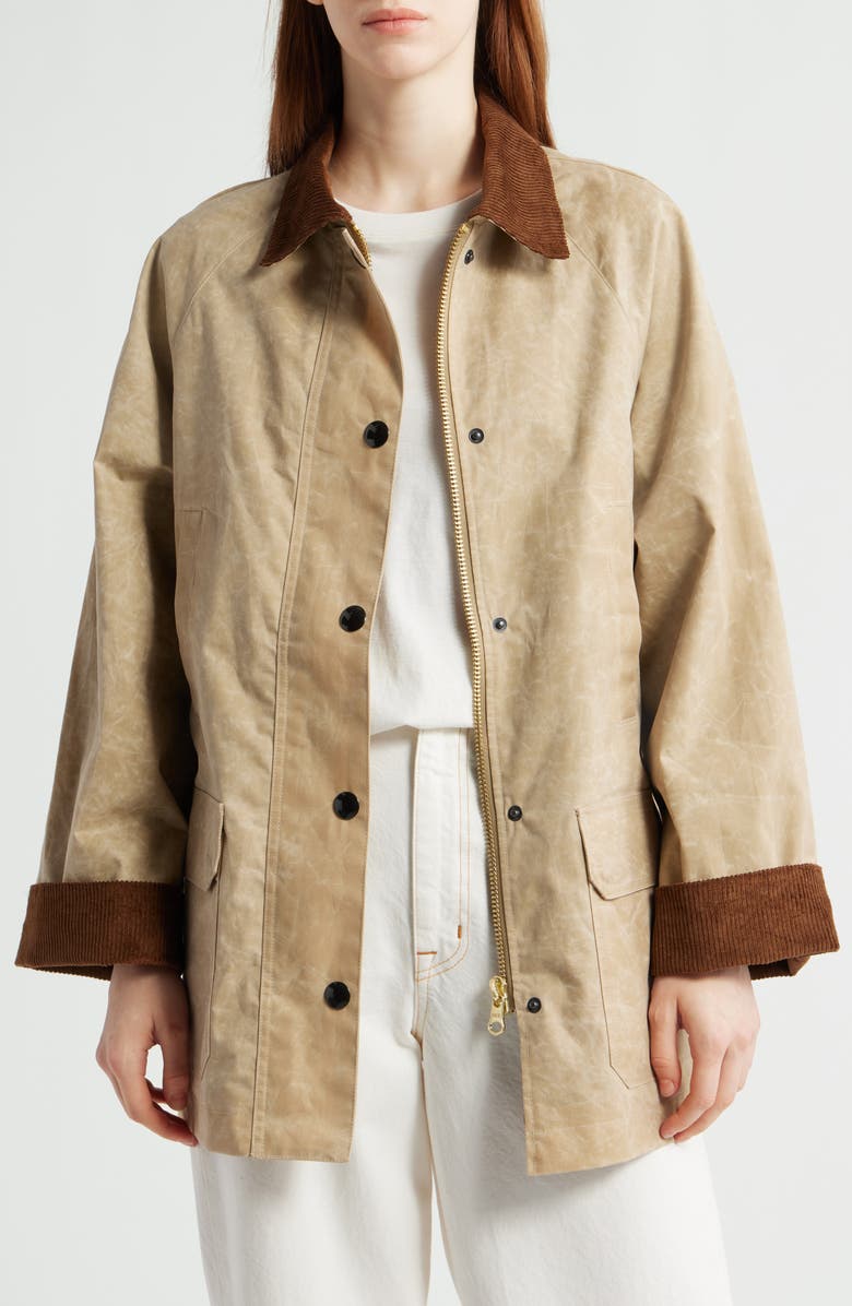 Alex Mill Madison Waxed Cotton Jacket, Main, color, Khaki