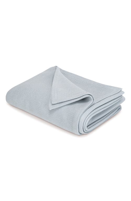Matouk Costa Mesa Cotton Knit Blanket In Blue