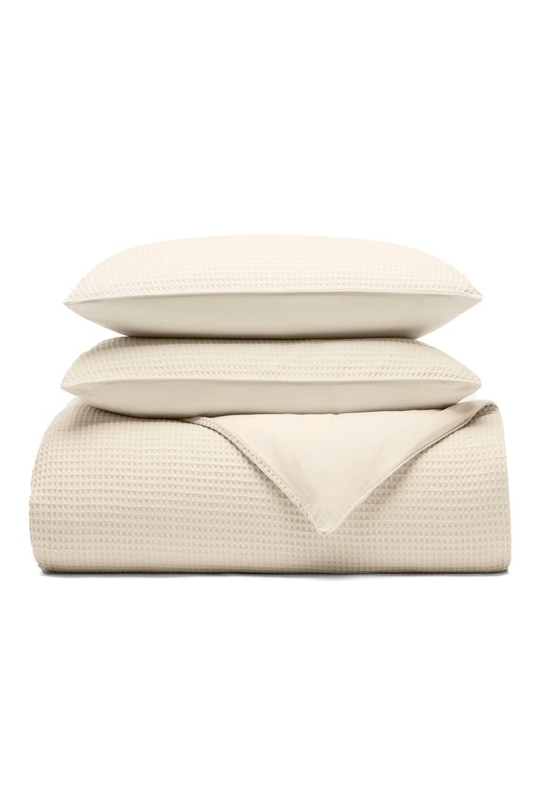 Waffle Weave Organic Cotton Duvet Cover & Sham Set, Main, color, NATURAL