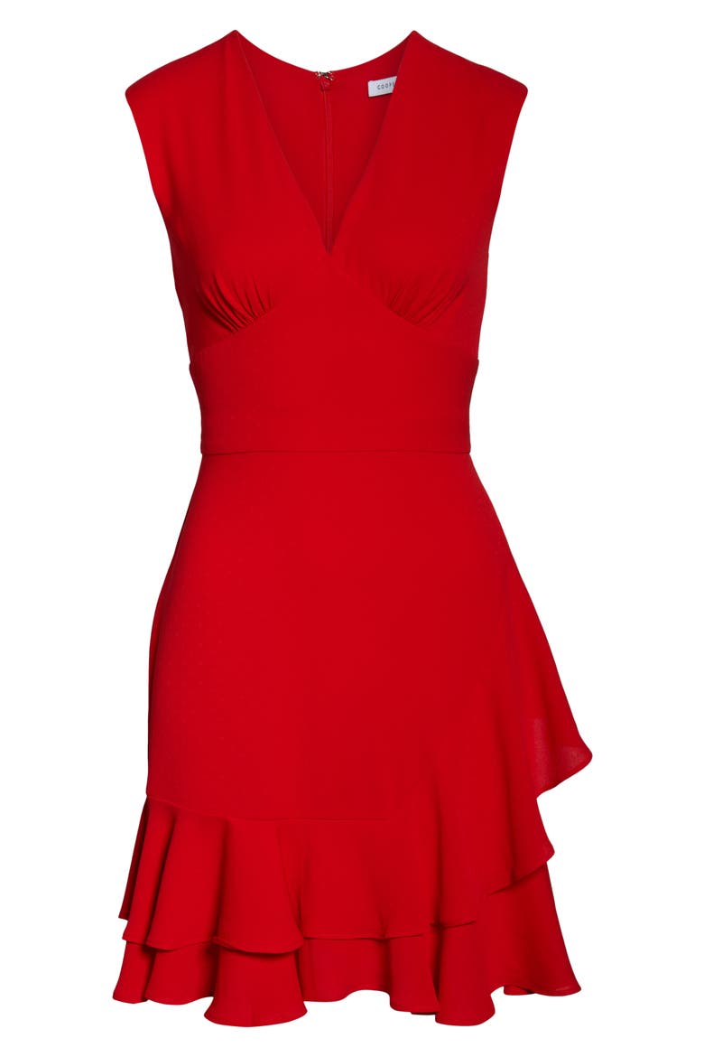 Atomic Ruffle Hem Minidress, Alternate, color, RED