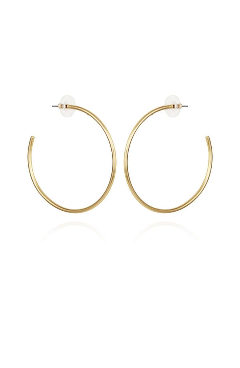 Vince Camuto Large Hoop Earrings, Main, color, 14K Gold Plated
