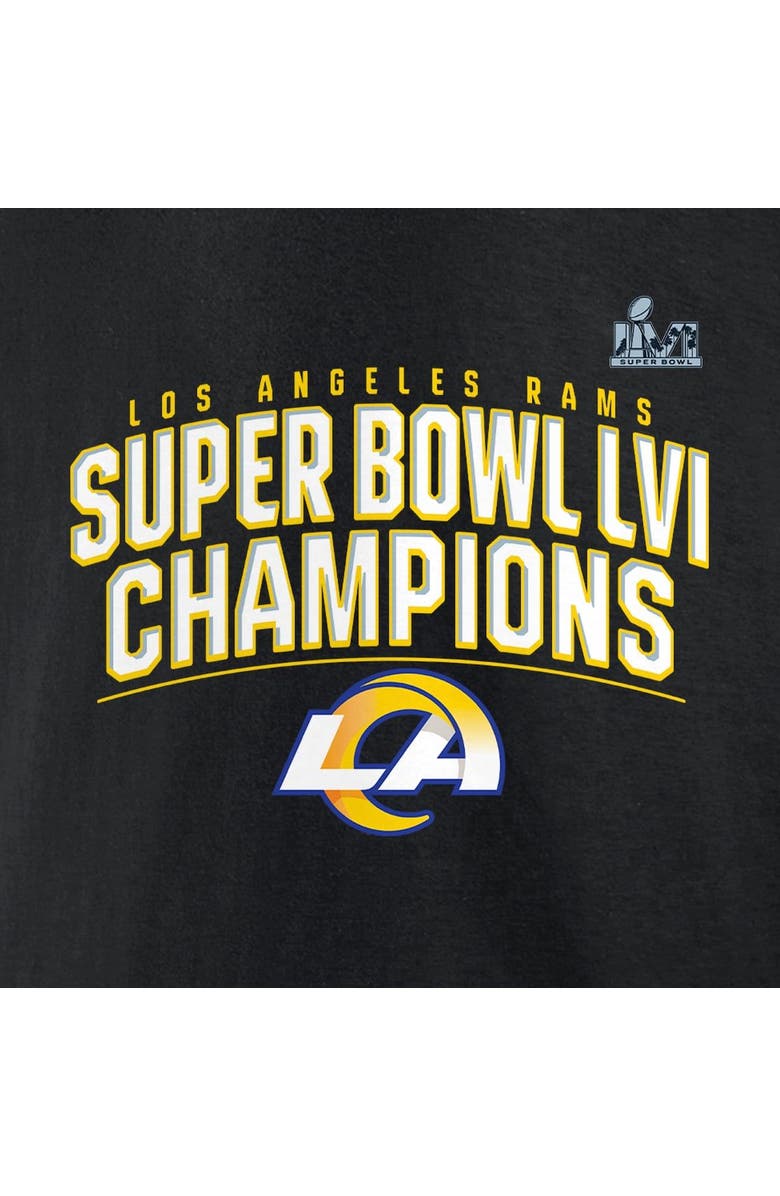 FANATICS Men's Fanatics Branded Black Los Angeles Rams Super Bowl LVI Champions Big & Tall Schedule T-Shirt, Alternate, color, 