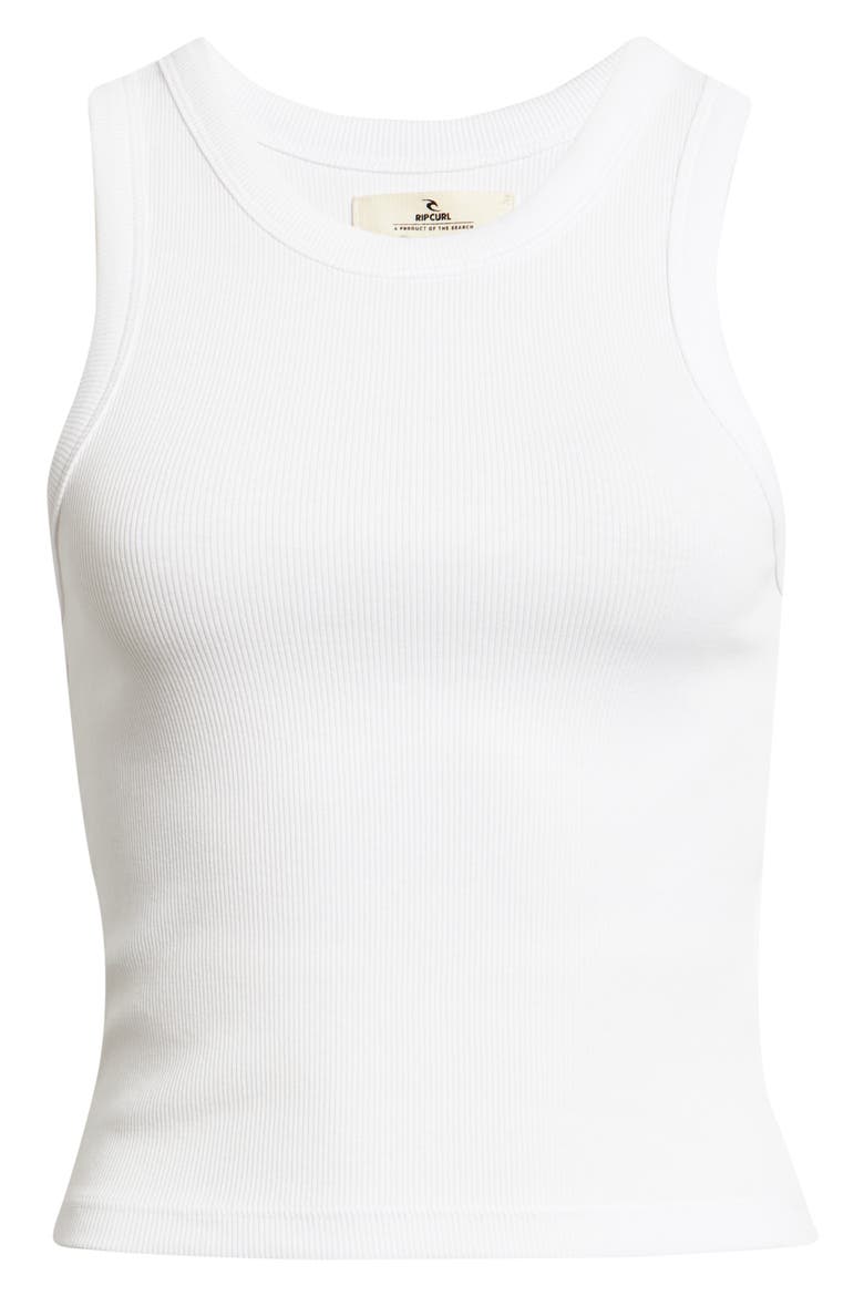 Classic Stretch Cotton Rib Tank, Alternate, color, OPTICAL WHITE