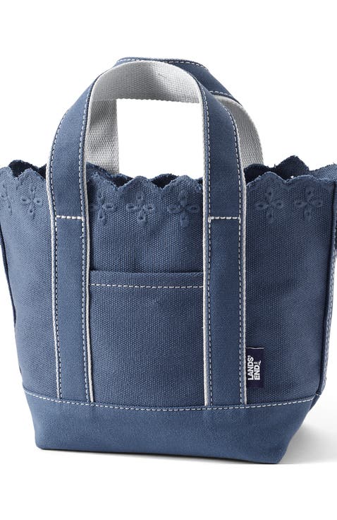 Small 3 Pocket Open Top Canvas Tote Bag