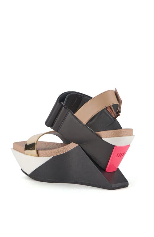 United Nude Delta Wedge Sandal In Black