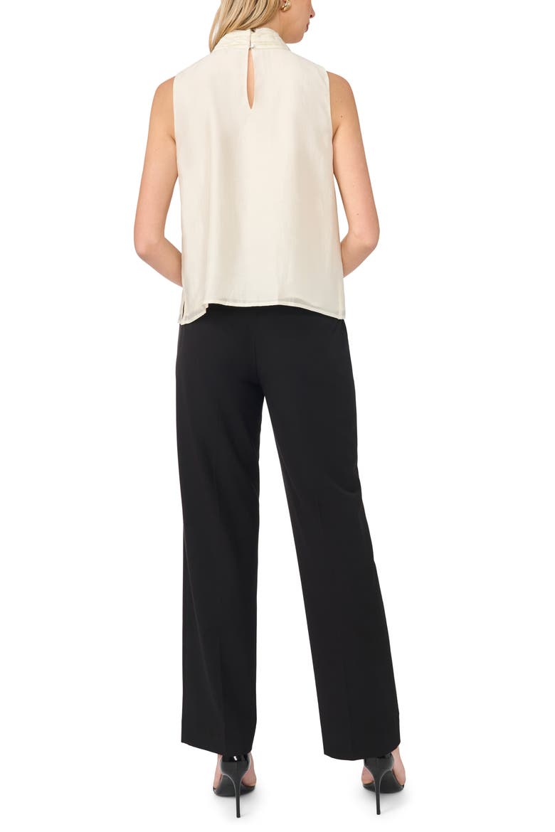 Tie Neck Sleeveless Top, Alternate, color, TOASTED IVORY