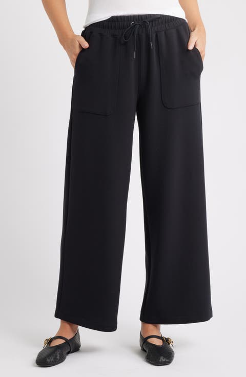Patch Pocket Pull-On Relaxed Ankle Straight Leg Pants