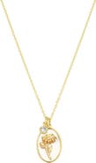 Set & Stones Katrina Birth Flower and Birthstone Charm Necklace