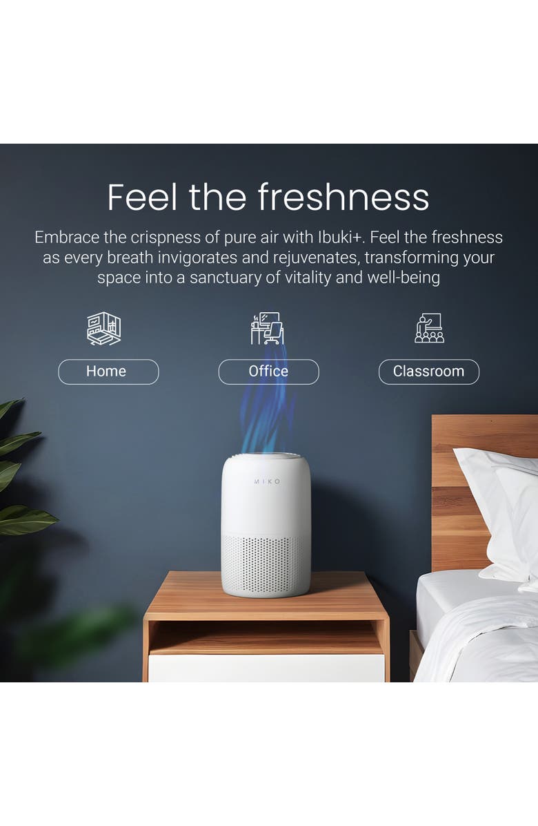 MIKO Hepa Air Purifier Up To 770 Sqft - Grey, Alternate, color, Grey