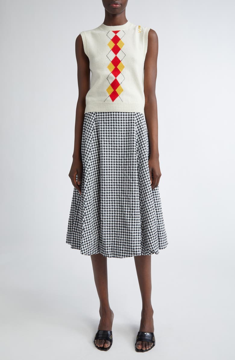 Marni Argyle Sleeveless Wool Sweater, Alternate, color,