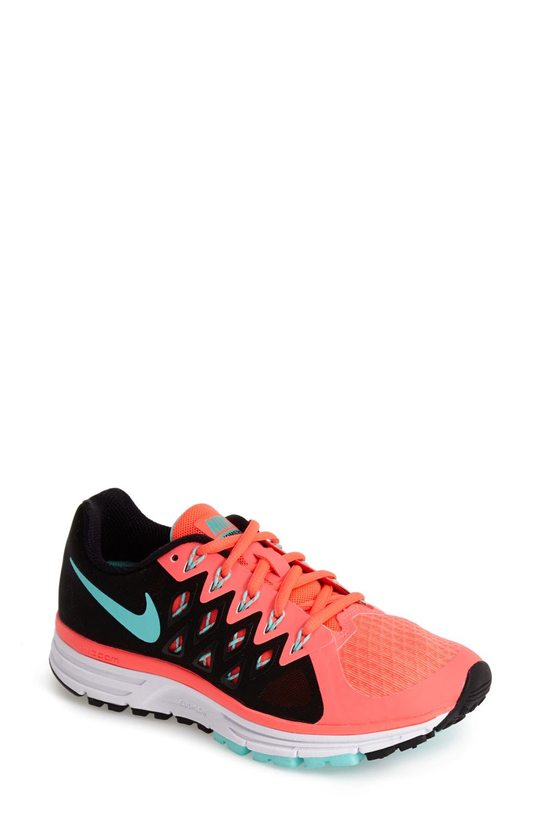 'Zoom Vomero 9' Running Shoe, Main, color, HYPER PUNCH/ BLACK