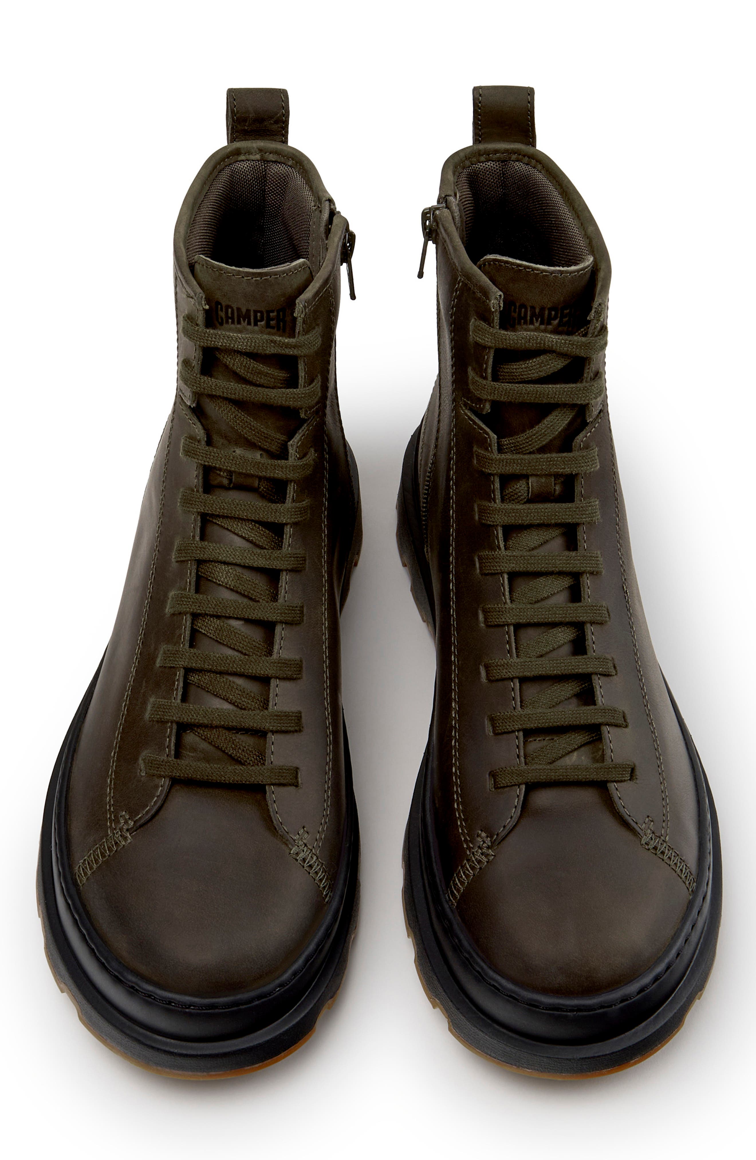 Brutus Lace-Up Boot, Alternate, color, DARK GREEN