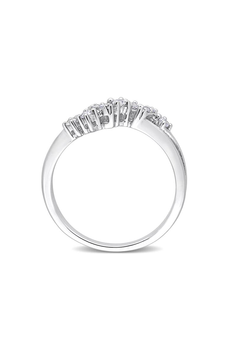 Wavy Diamond Ring - 0.17ct., Alternate, color, SILVER