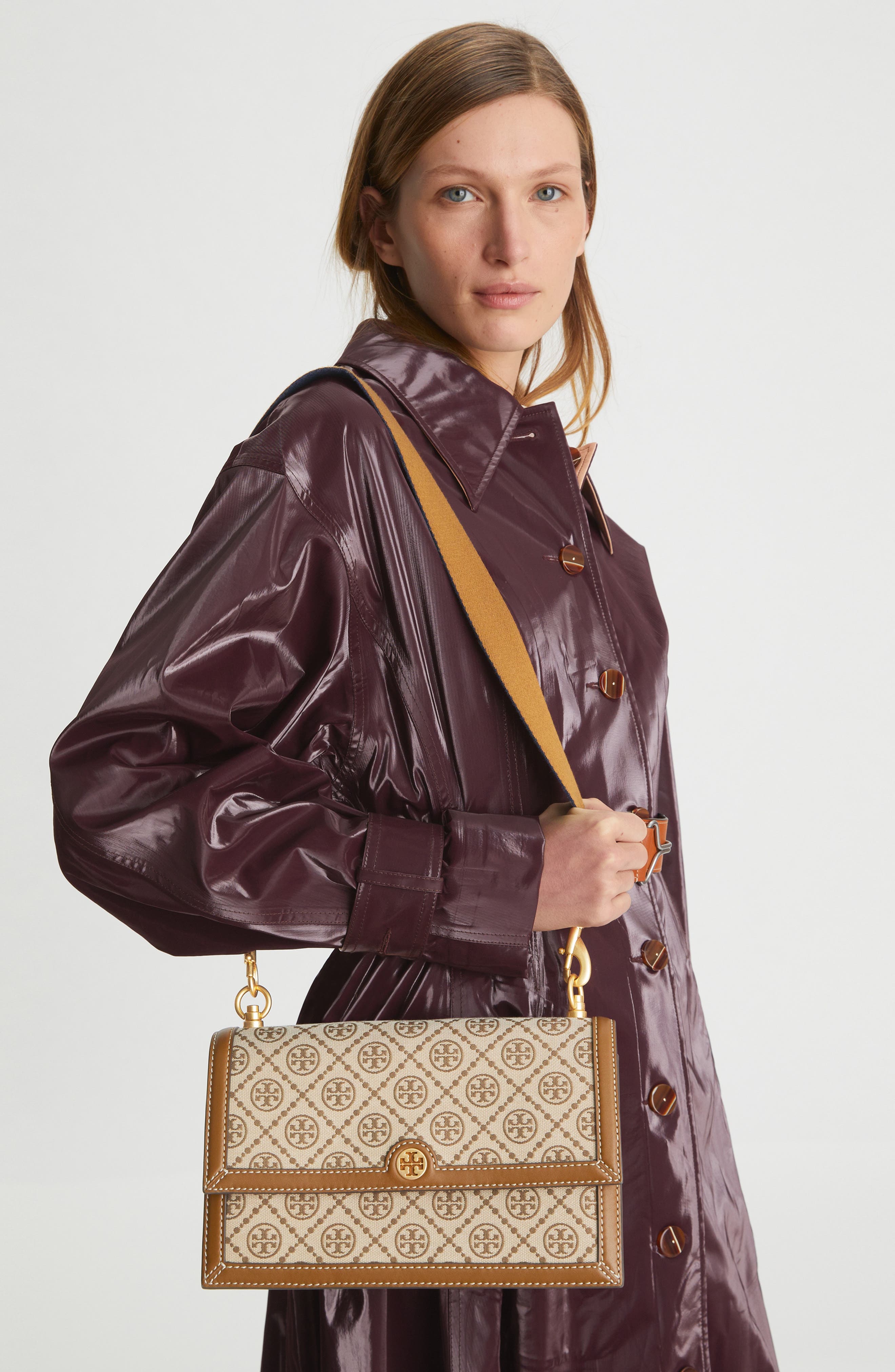 Tory Burch T Monogram Jacquard Shoulder Bag, Alternate, color, 