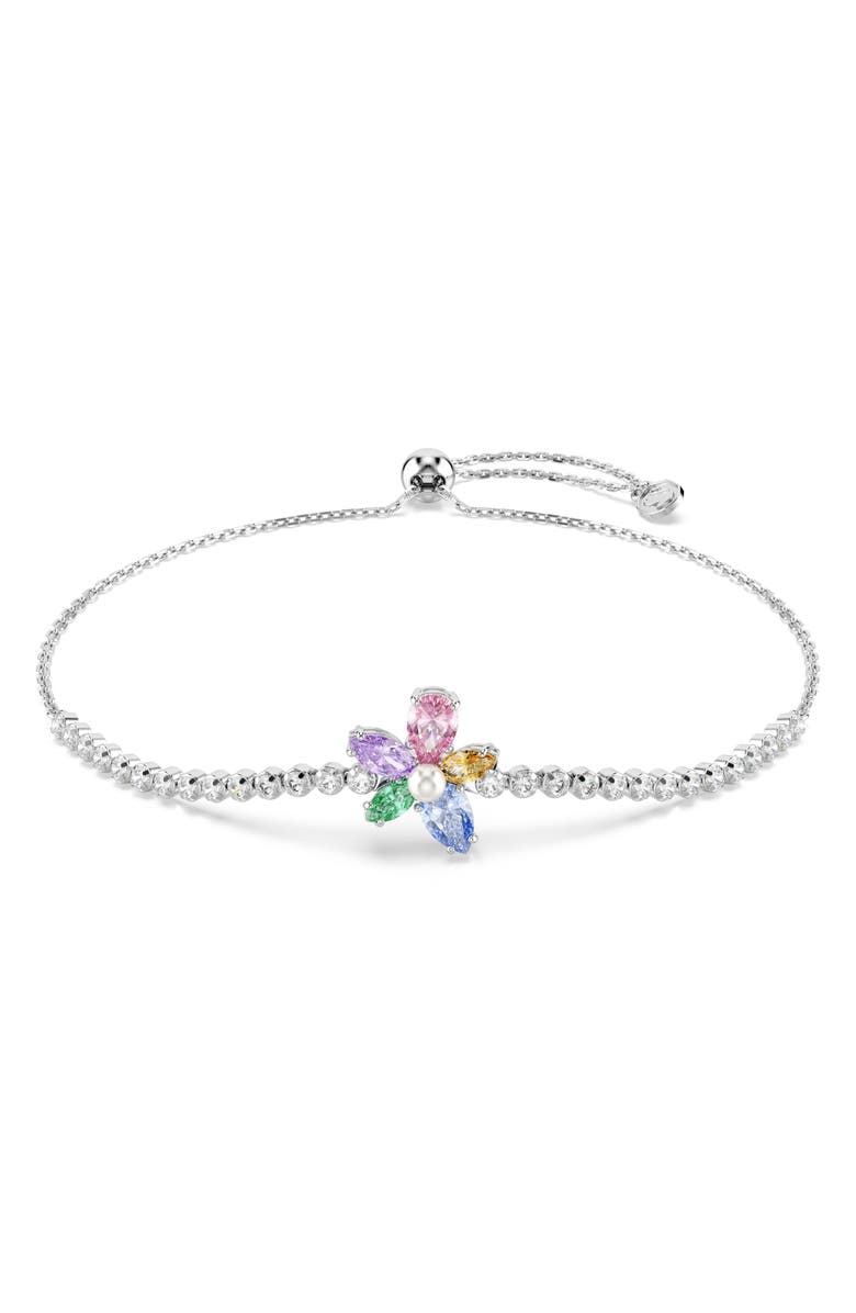 Swarovski x Ariana Grande Multicolor Crystal Bracelet, Main, color, Silver/ Multi