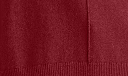 Jones New York Turtleneck Seam Front Bouclé Sweater In Burgundy