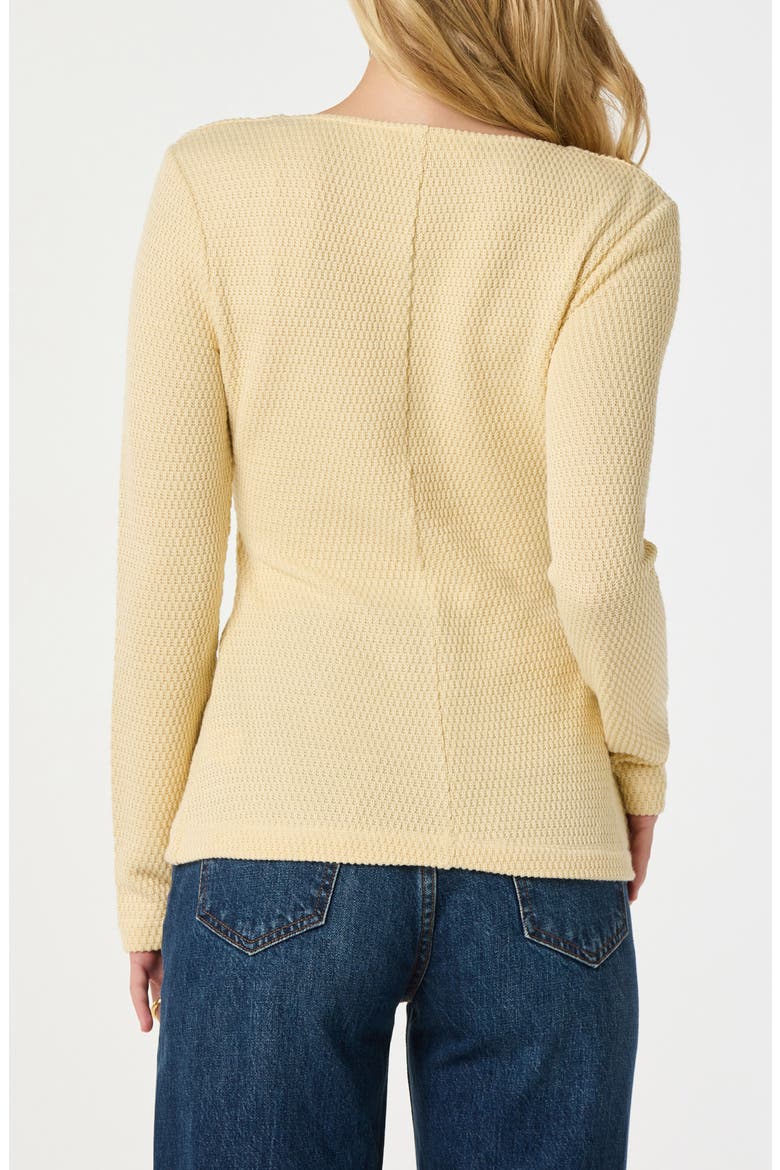Split Front Bow Top, Alternate, color, YELLOW